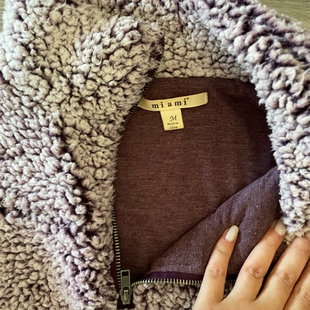 Fuzzy purple pullover - Picture 3 of 3